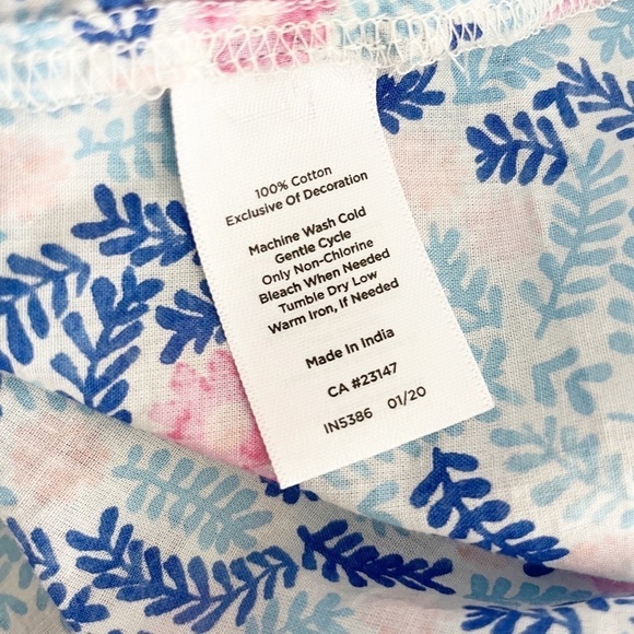 Talbots 100% Cotton Floral Ferns Classic Button Down Shirt Size 2X Petite - Picture 14 of 15